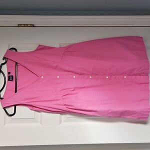 GAP Pink Poplin Cotton Button-Down Dress